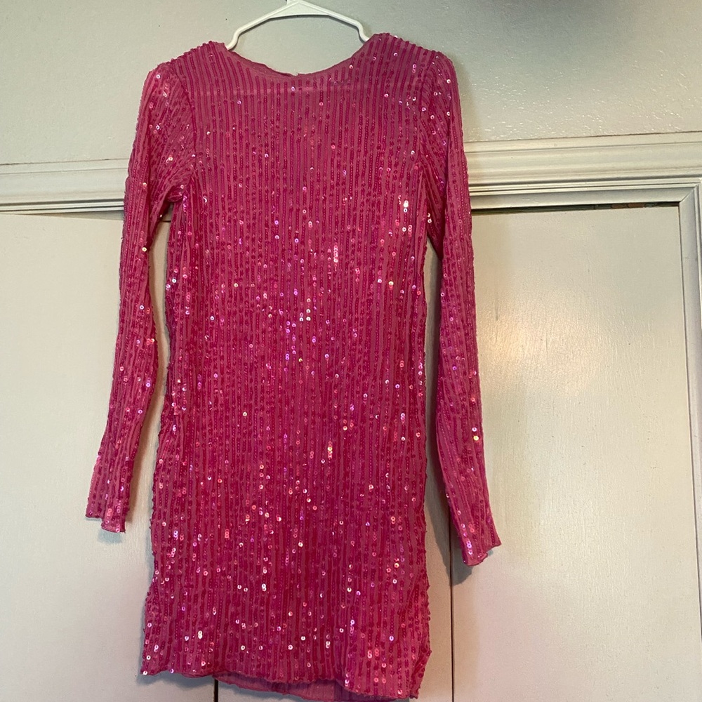 ASOS Pink Sequin Mini Dress
